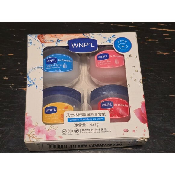 WNPL 4-Piece Lip Therapy Balm Set With Original, Honey, Rose & Sakura Flavors - Picture 1 of 2